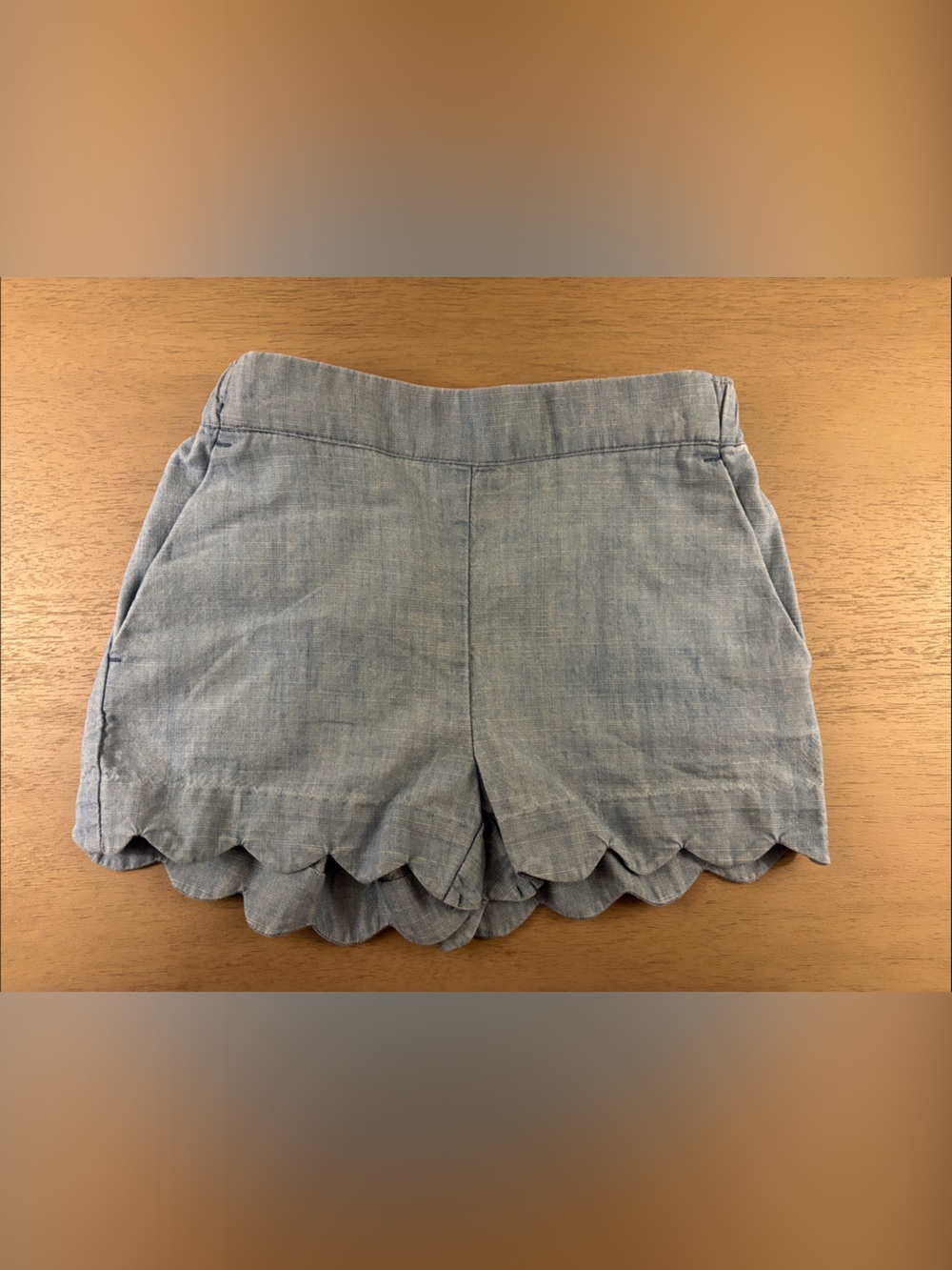 Crewcuts Light Blue Scalloped Hem Shorts
